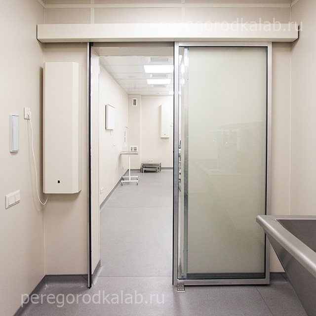 Медицинские стеклянные двери для ЛДЦ завода